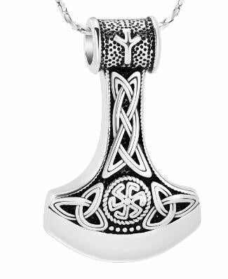 Viking Axe Ashes Necklace Pendant