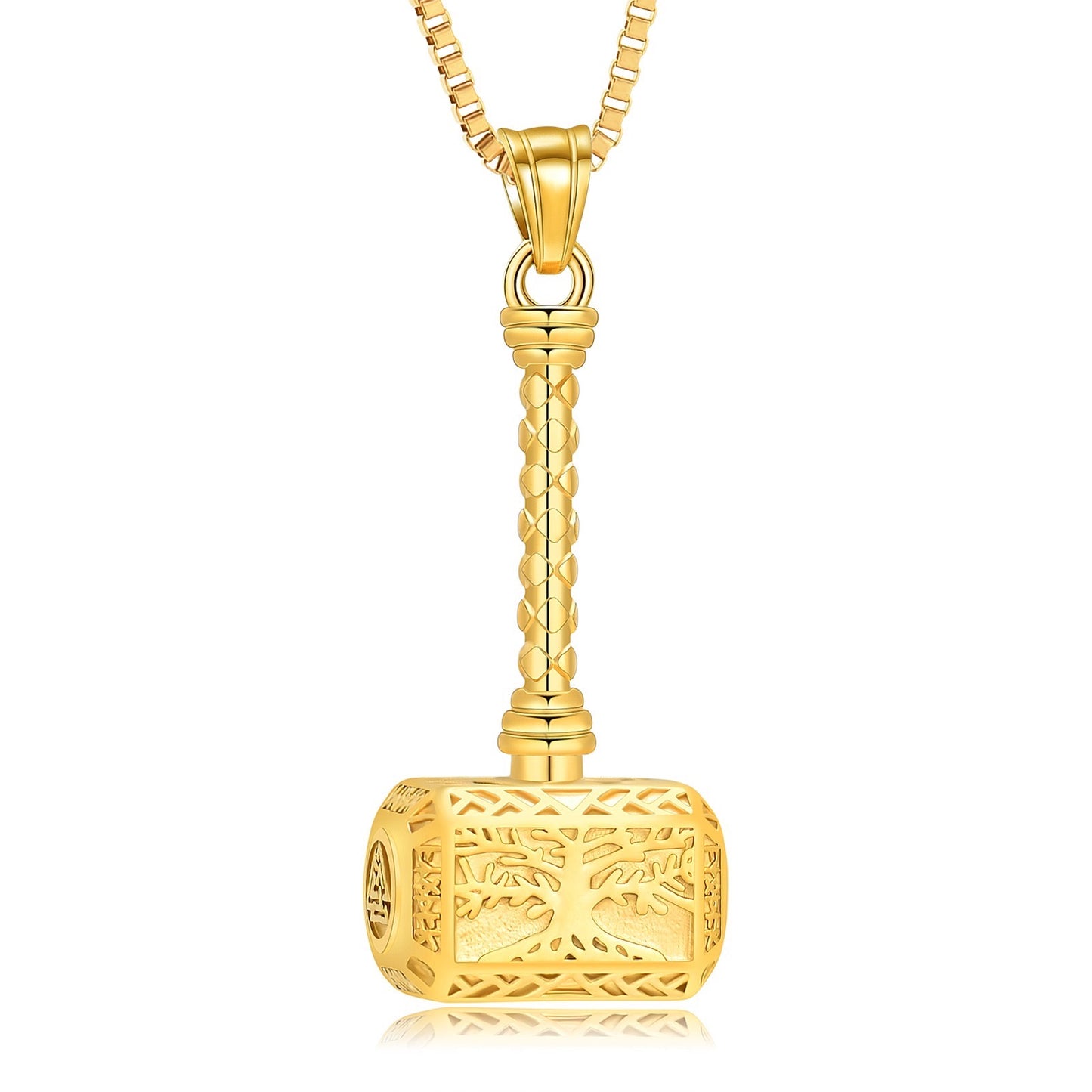 Gold Gavel Ashes Necklace Pendant