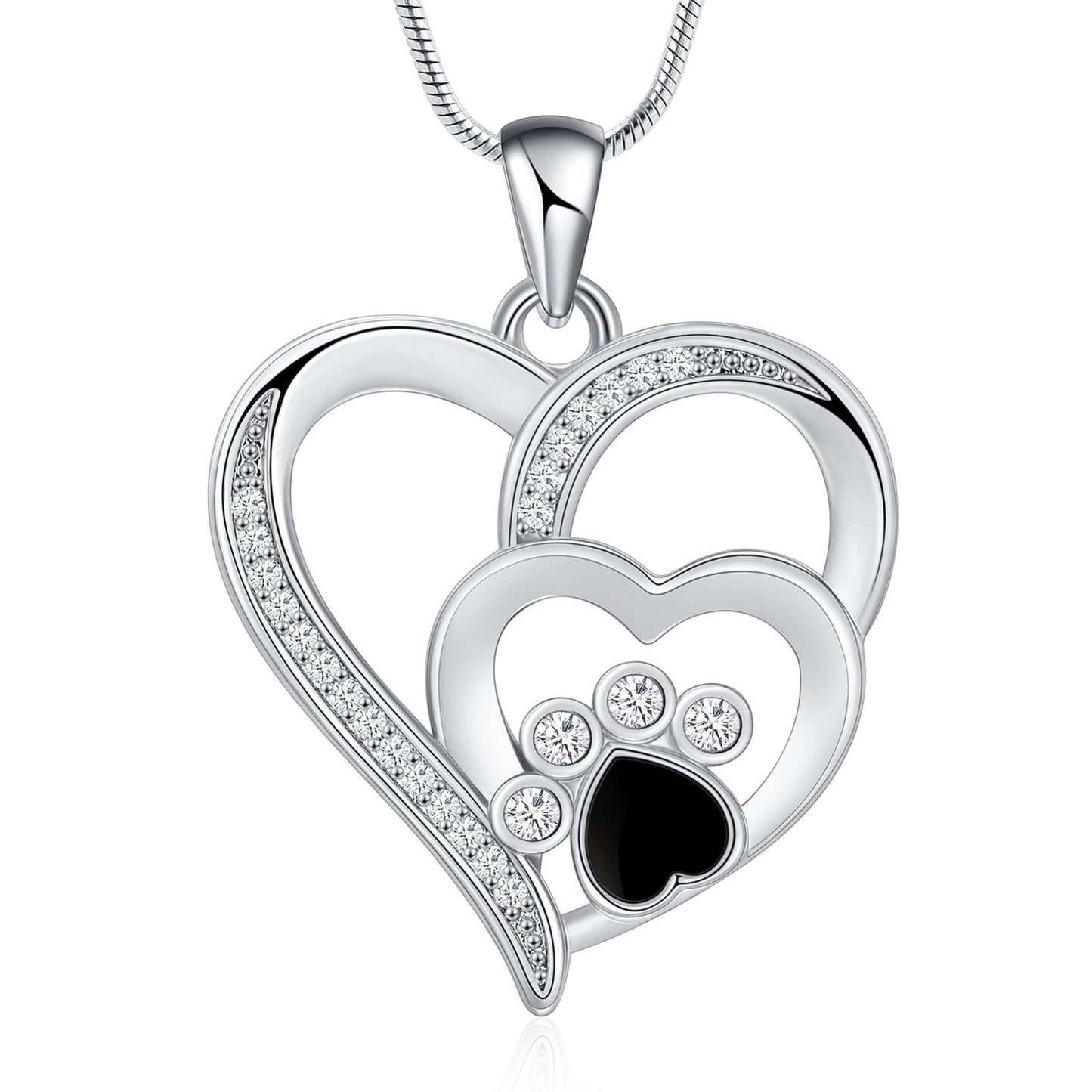Pet Heart Paw Ashes Necklace