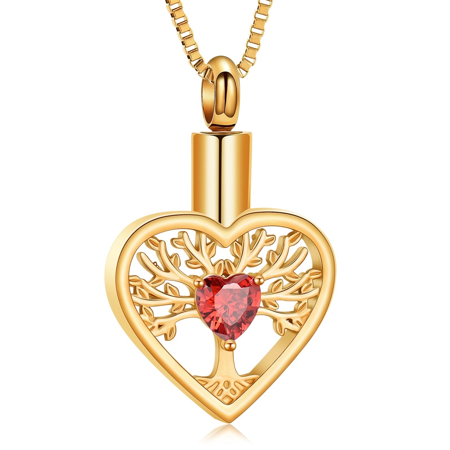Gold Heart Ashes Necklace Pendant