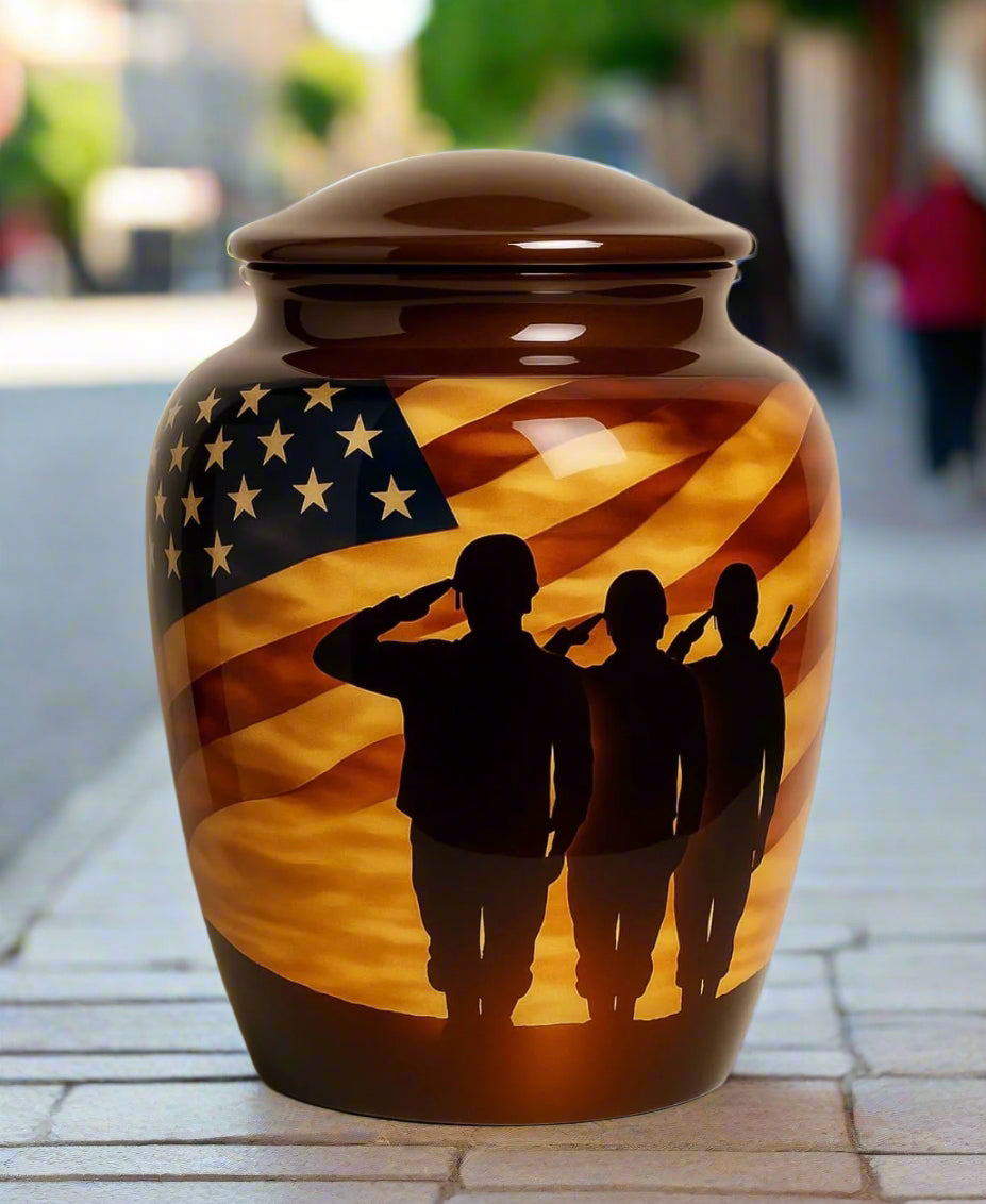 Elite Series Urn- Troops Patriotic Urns