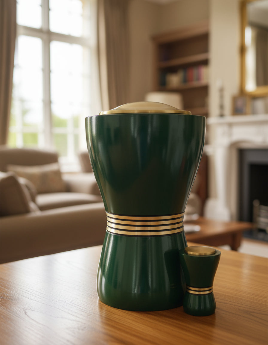 Elite Series Urn- Dark Green Blessing Urns