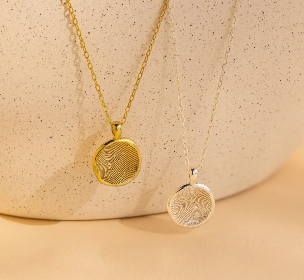 Custom Organic Fingerprint Necklace