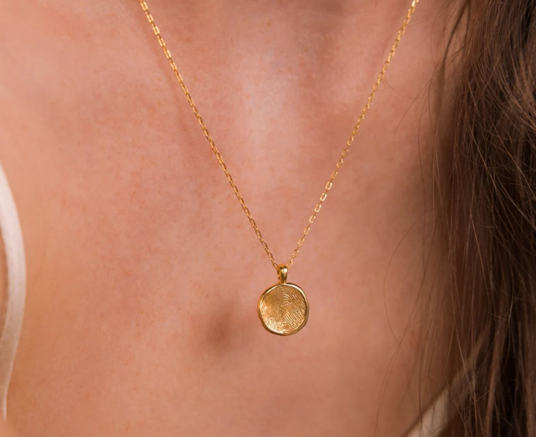 Custom Organic Fingerprint Necklace