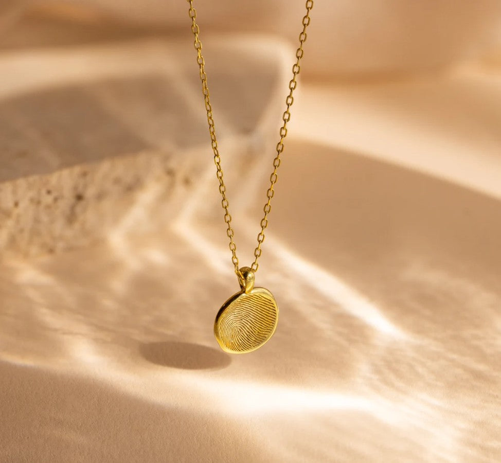 Custom Organic Fingerprint Necklace