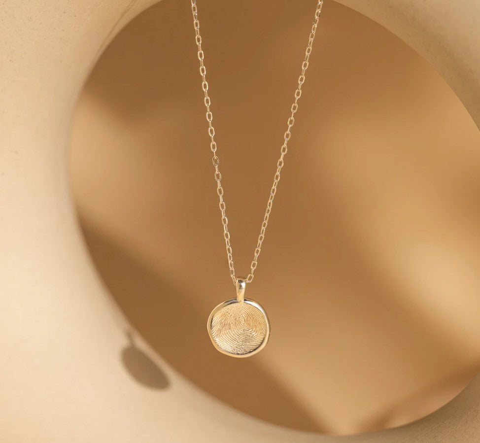 Custom Organic Fingerprint Necklace