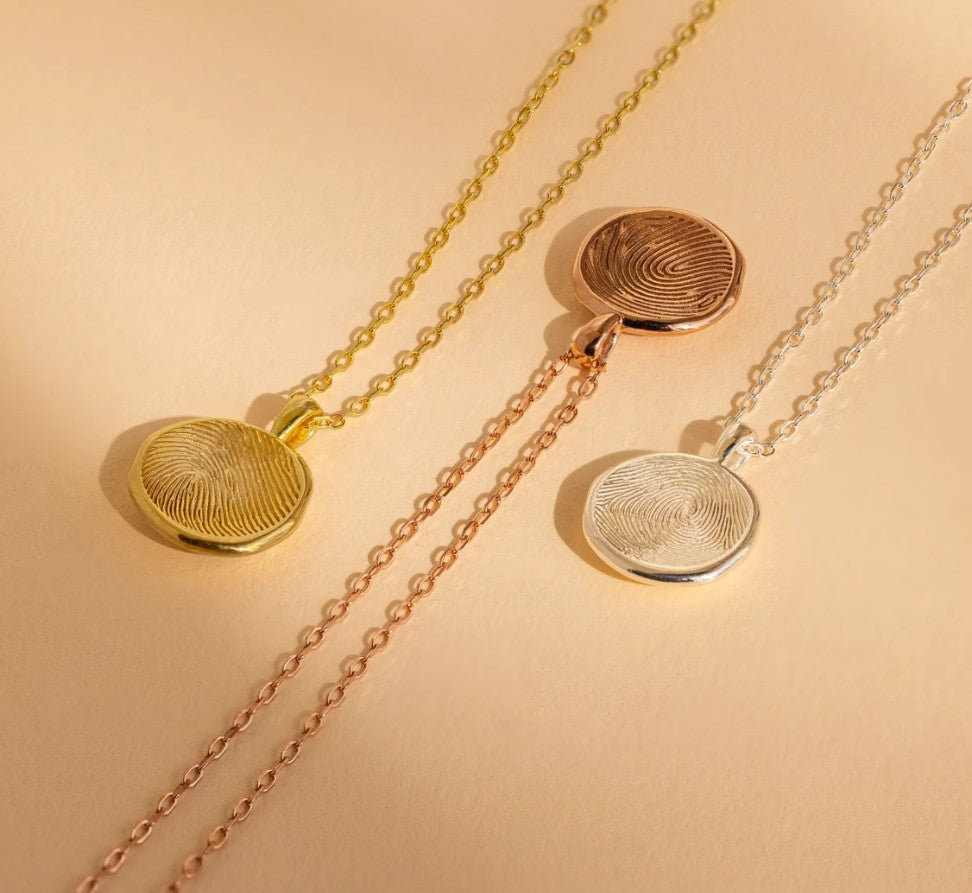Custom Organic Fingerprint Necklace