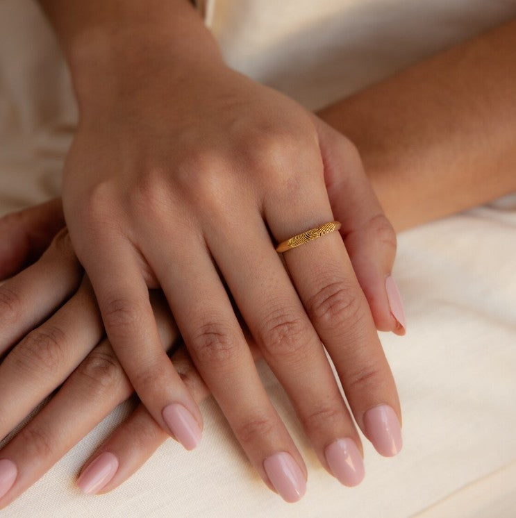 Custom Fingerprint Signet Ring