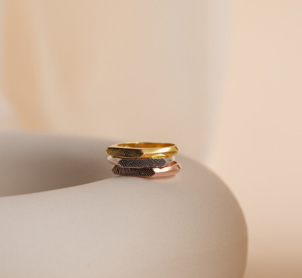 Custom Fingerprint Signet Ring