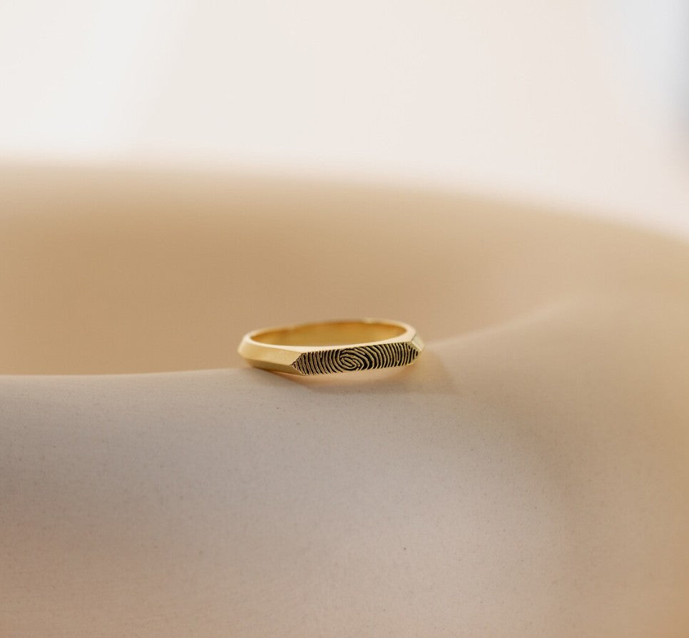 Custom Fingerprint Signet Ring