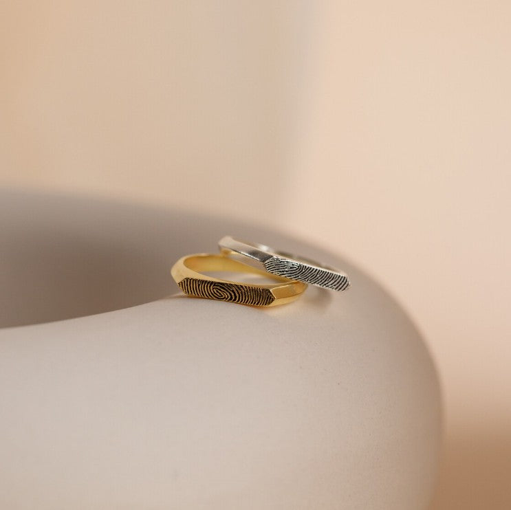 Custom Fingerprint Signet Ring