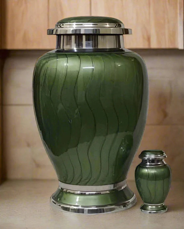 Elite Series Urn- Green Hotep Urns w/FREE Keepsake