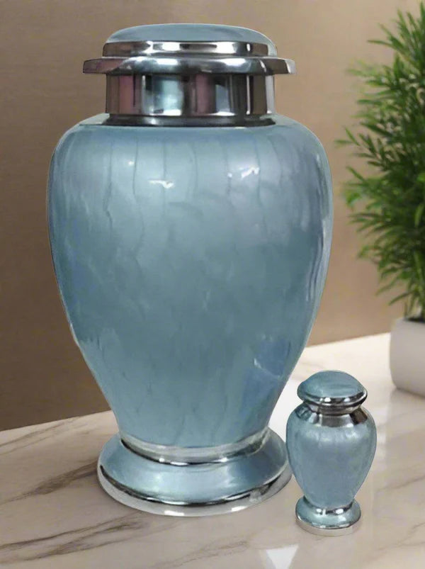Elite Series Urn- Tropical Blue Hotep Urns w/FREE Keepsake