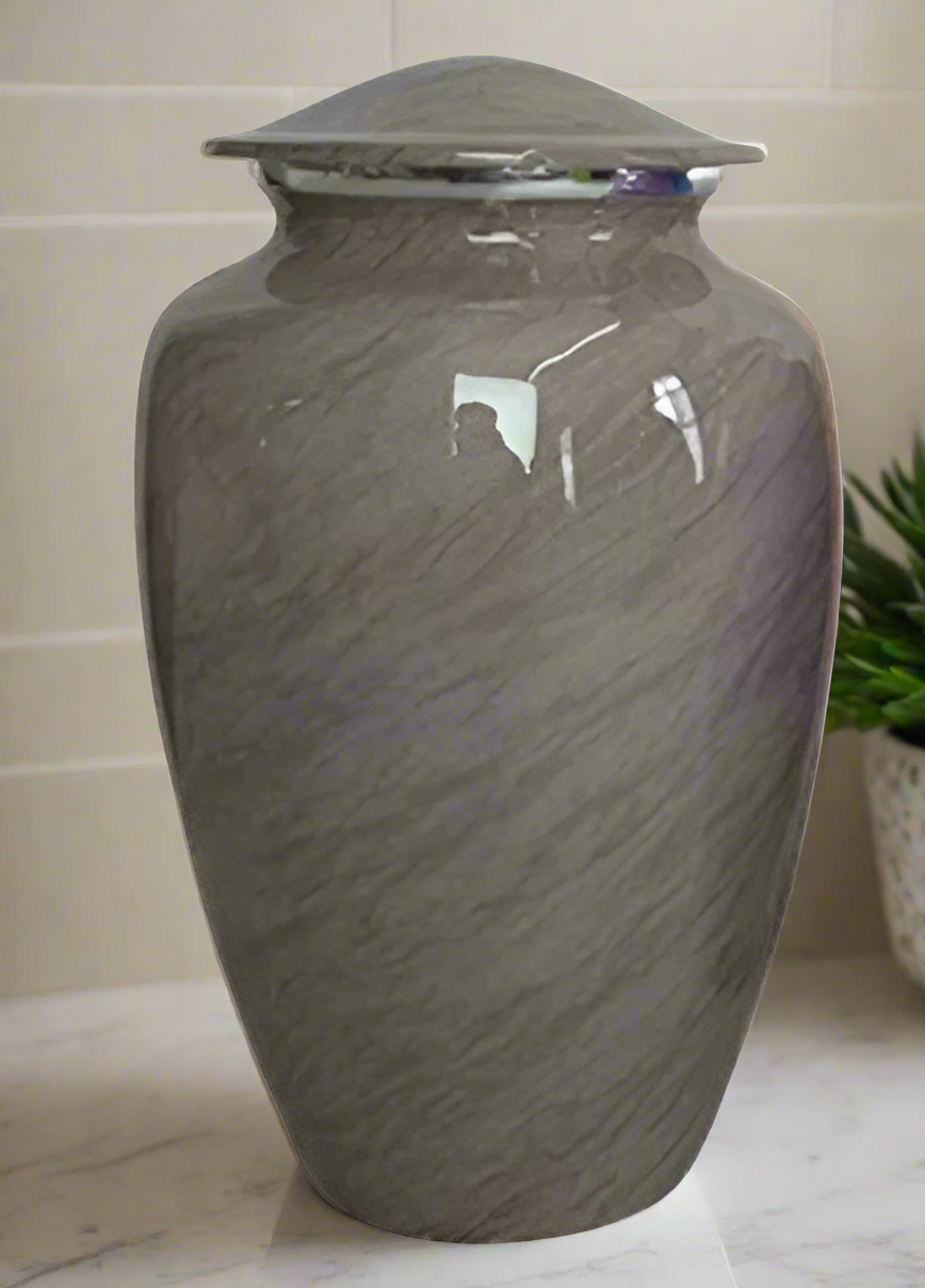 Elite Series Urn- Aurora Motif Urns Soft Gray