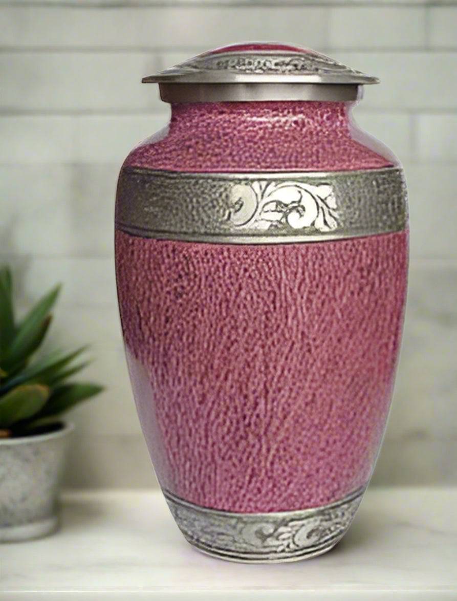 Elite Series Urn- Pink Straw Urns w/FREE Keepsake