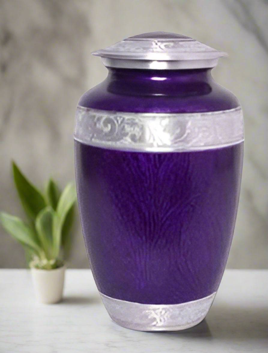Elite Series Urn- Purple Straw Urns w/FREE Keepsake