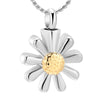 #103 silver and gold daisy pendant