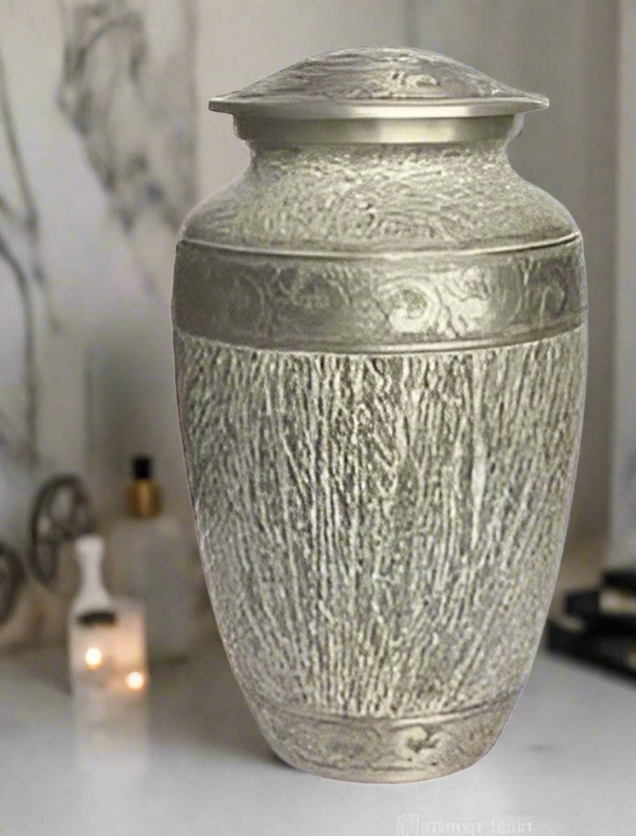 Elite Series Urn- White Straw Urns w/FREE Keepsake