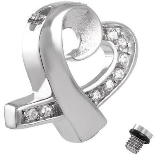 #053 Open Heart Cremation Ashes Necklace Never Forget You