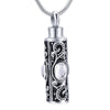 #011 Paisley Cylinder Ashes Necklace Pendant