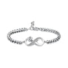 #004 silver Infinity Bracelet 20cm