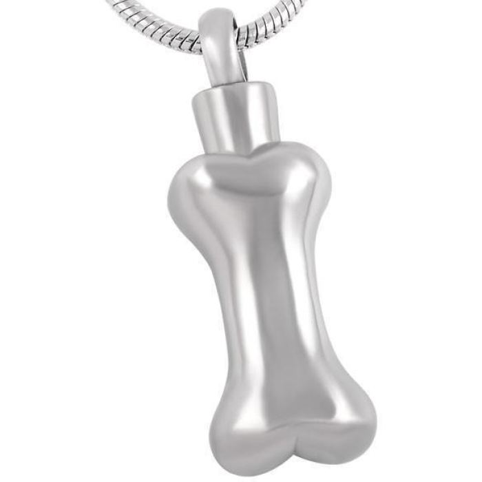 Dog Bone Pet Ashes Necklace Pendant - Main Image