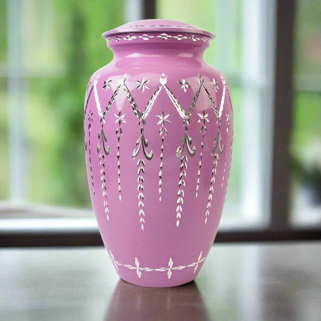 Purple Diamond Etch Large Urn Full Size Urn NFY