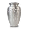Silver Diamond Etch Large  Urn - Pewter