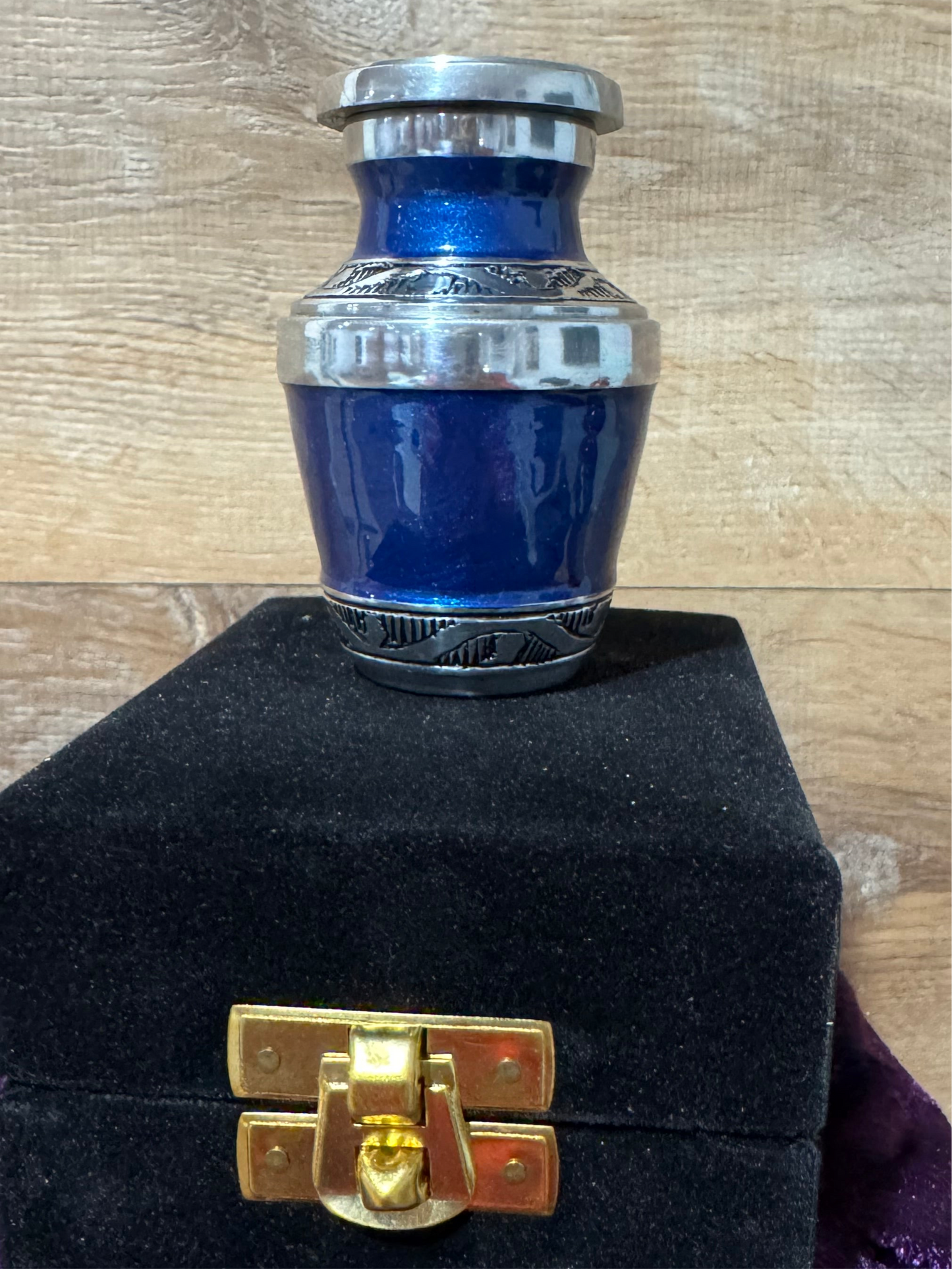 Blowout Blue Cordoba 3" Keepsake Size Ashes Urn