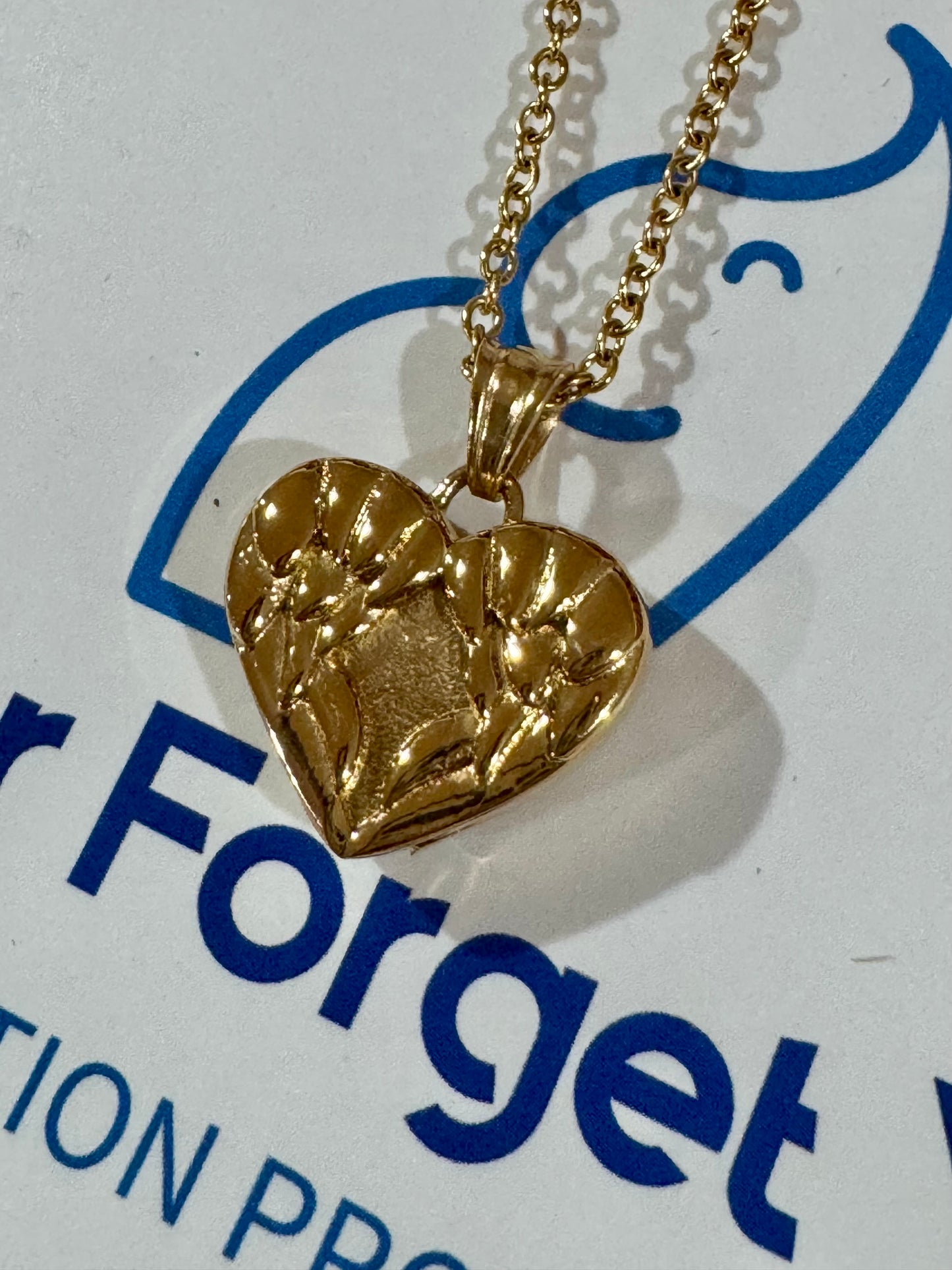 Alexis’s Gold Heart Ashes Necklace Pendant