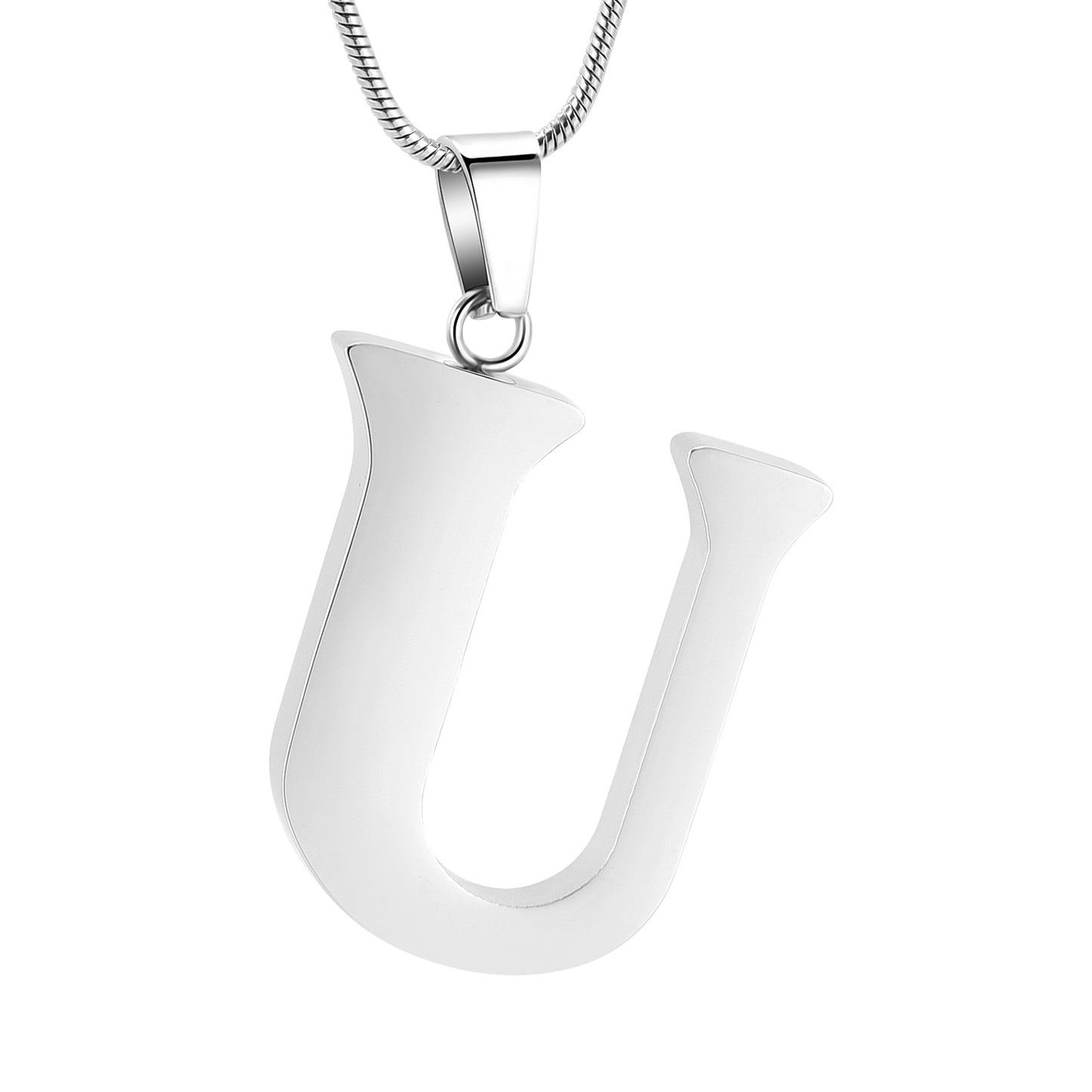 Letter U Ashes Necklace Pendant