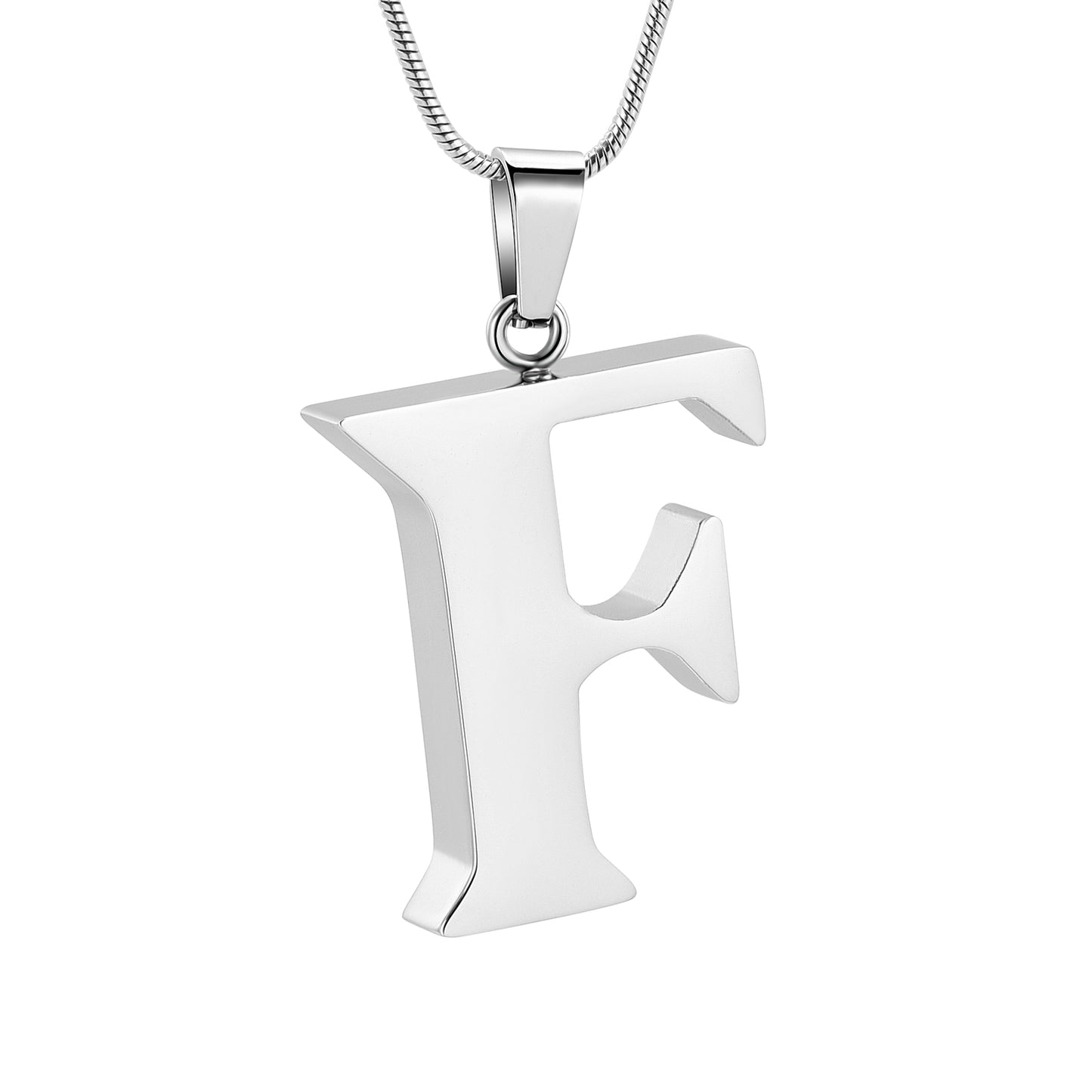 Letter F Ashes Necklace Pendant