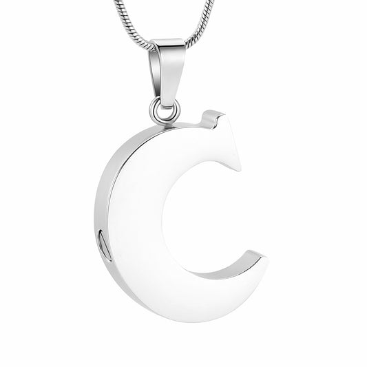 Letter C Ashes Necklace Pendant