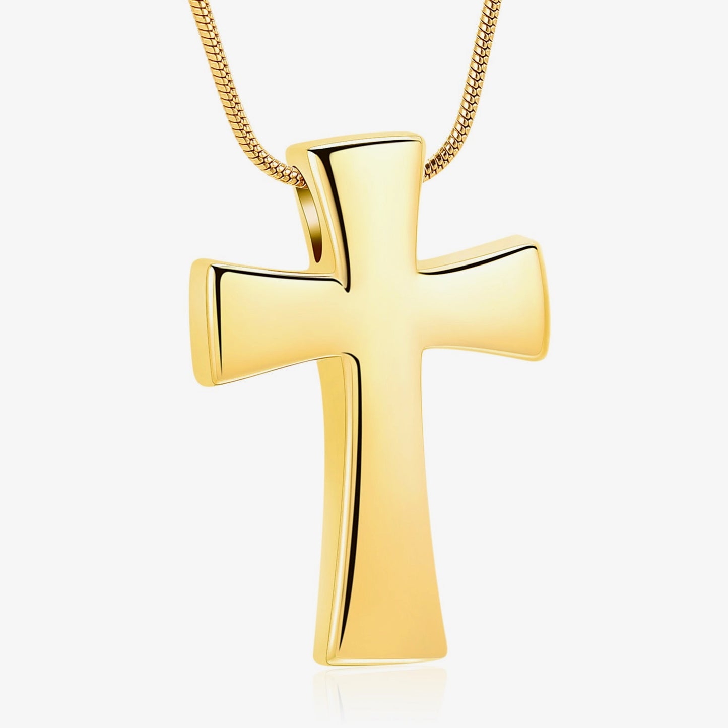 Small Gold Cross Ashes Necklace Pendant