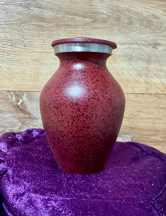 Blowout Specled Red 3" Keepsake Size Ashes Urn