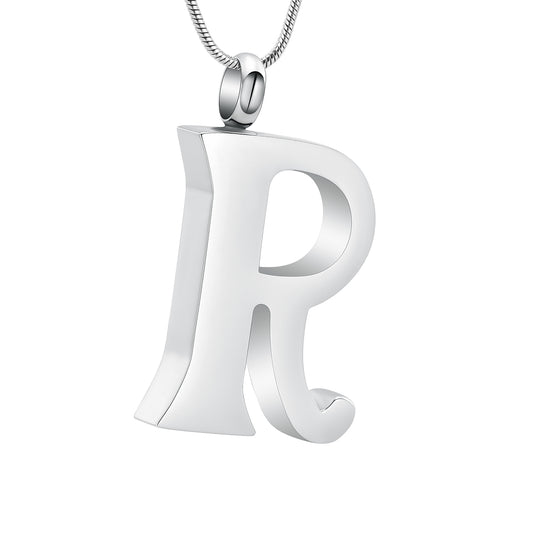 Letter R Ashes Necklace Pendant