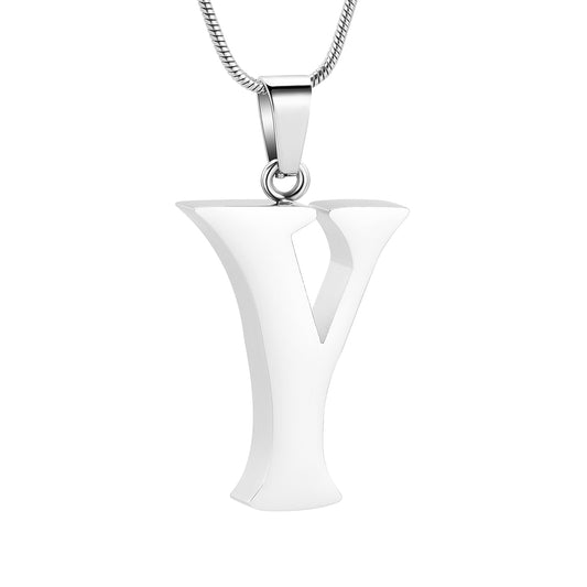 Letter Y Ashes Necklace Pendant