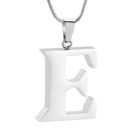 Letter E Ashes Necklace Pendant