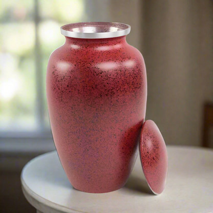 Two Tone Red Classic 10" Full Size Ashes Urn