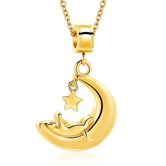 NEW Cat In The Moon Ashes Necklace Pendant