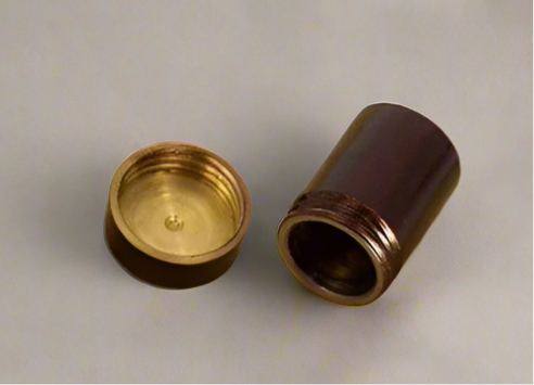 Brass Chocolate Brown Mini Pocket Keepsake Urn