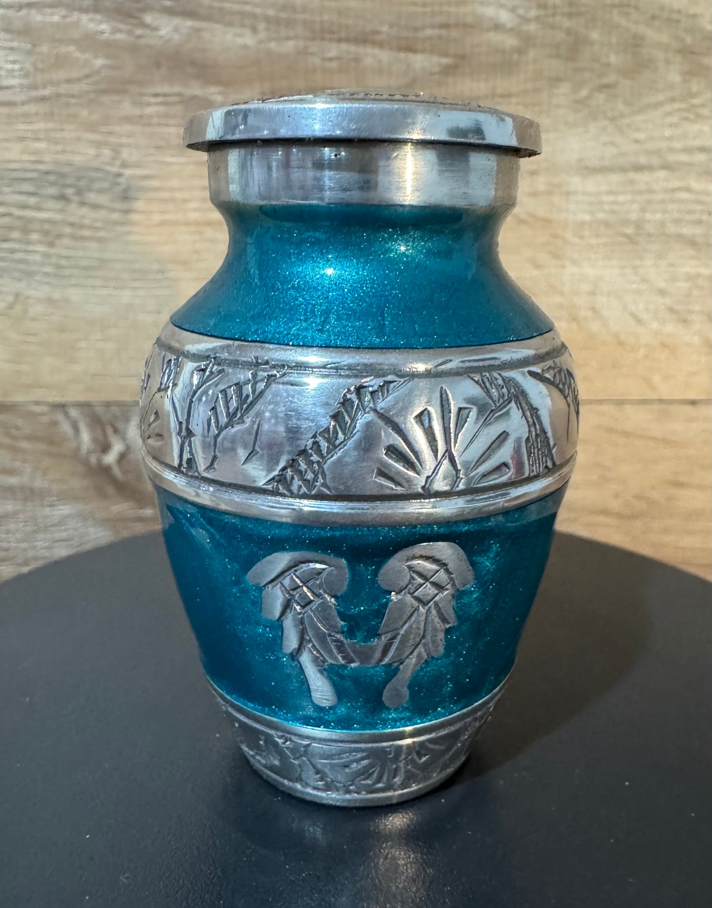 Blowout Aquq Wings 3" Keepsake Size Ashes Urn