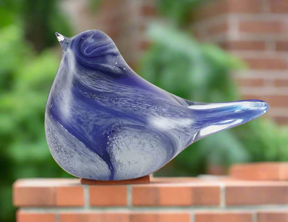 Blown Glass Azure Songbird Keepsake Urn Keepsake Urn NFY