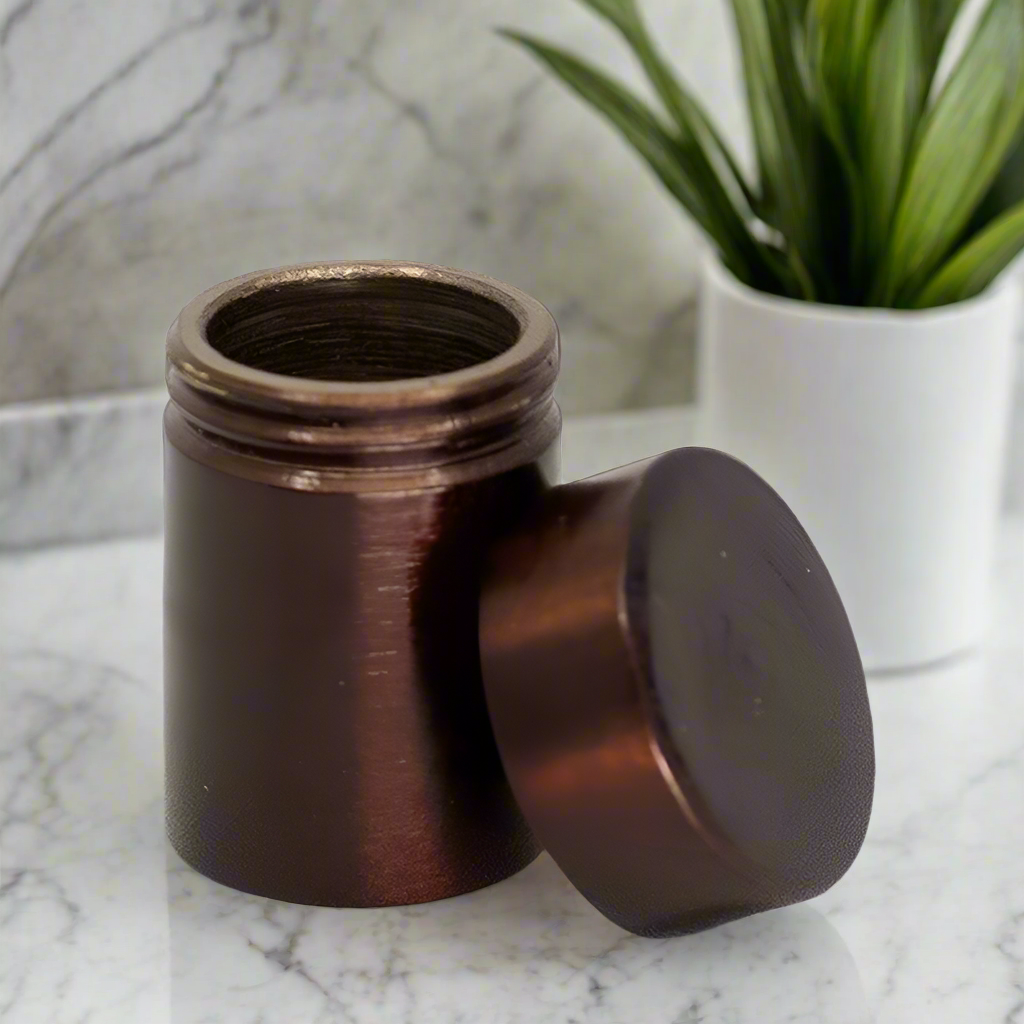 Brass Chocolate Brown Mini Pocket Keepsake Urn