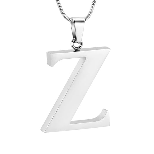 Letter Z Ashes Necklace Pendant