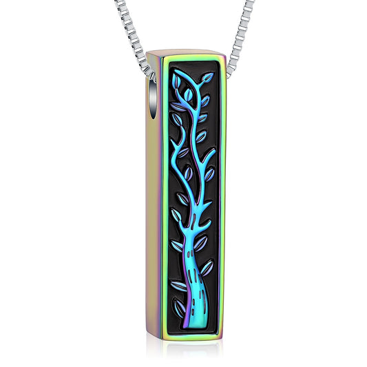 Pillar Vine Mother of Pearl Ashes Necklace Pendant