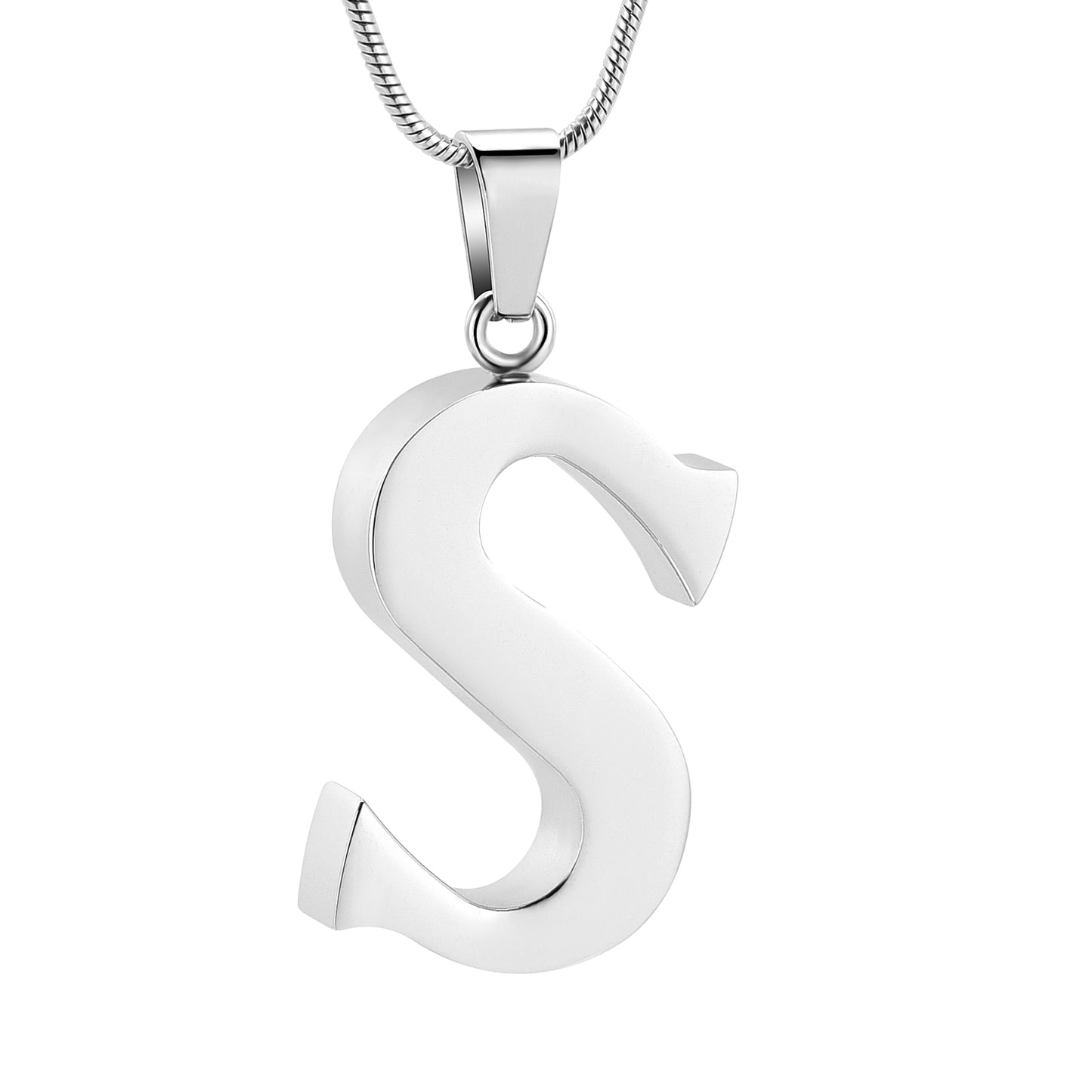 Letter S Ashes Necklace Pendant