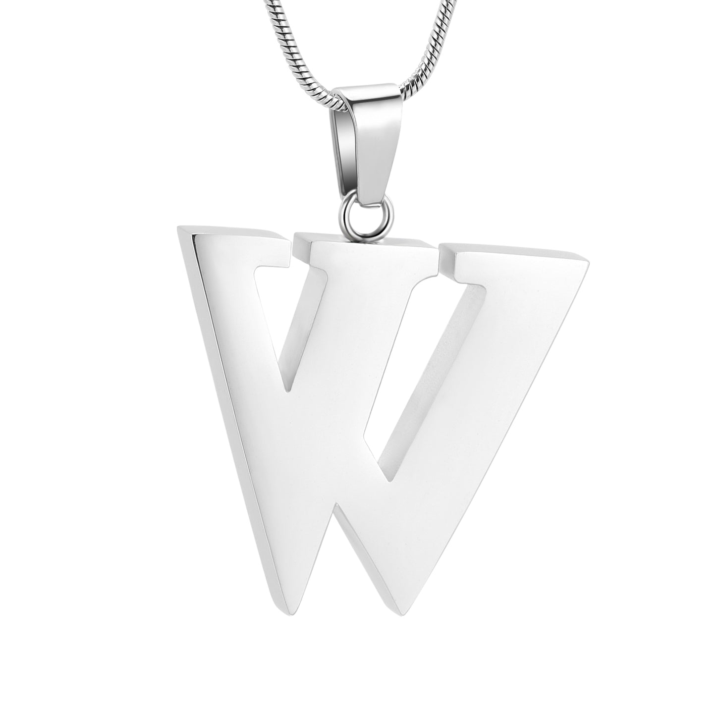 Letter W Ashes Necklace Pendant