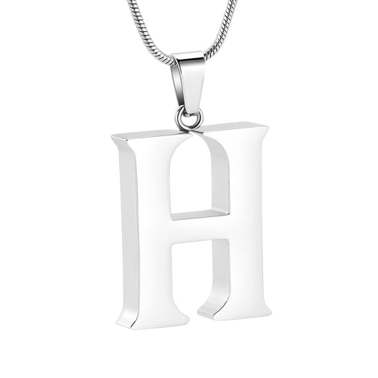 Letter H Ashes Necklace Pendant