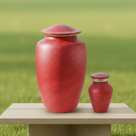 Elite Series Urn- Aurora Motif Urns Pastel Red